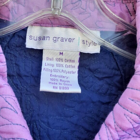 Susan Graver Jacket Quilted  Button Front Jacket - Picture 3 of 5